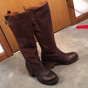 Lucky Brand suede and leather boots